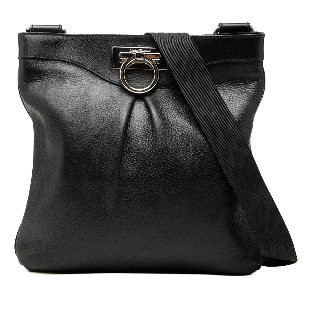 Pre-Loved Ferragamo Grained Calfskin Graziella Crossbody